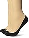HUE Women's Hue Women's Ergonomic Hidden Cotton (Pack of 3) Liner Sock, Black, Small-Medium US