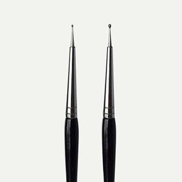 Spot Dotting Pen Noir Nail Art Purenail Pose De Strass Pose De Gel Uv Faux Ongles