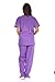 Just Love Women's Scrub Sets Six Pocket Medical Scrubs (V-Neck With Cargo Pant), Purple, Small