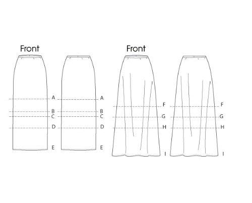 McCall Patterns M6654 Misses' Skirts Sewing Template, Size A5 (6-8-10-12-14) - Thumbnail 2