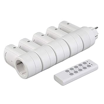 5 Steckdosen für Wireless-Netzschalter + 1 Fernbedienung EU-Stecker Hochleistungs-Funkfernschalter für Netzschalter