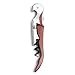 True TrueTap Double Hinged Waiter’s Corkscrew, Burgundy Wine Bottle Opener with Foil Cutter, Wine Key