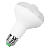 QPAU E27 9W 18 LED PIR Motion Sensor Bulb, Warm White