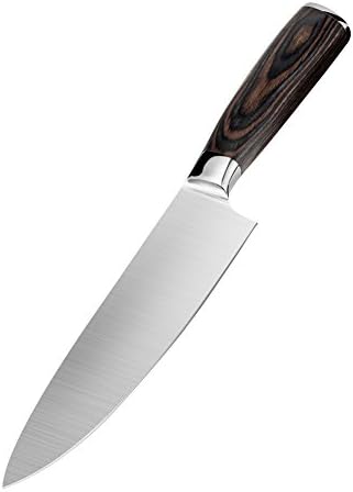 Kitvance Chef's Knife, Professional 8 inch Kitchen Stainless Steel Sharp Knives with Ergonomic Handle, Cooking Knife for Cutting, Slicing, Chopping, Dicing, Mincing (8-Inch)