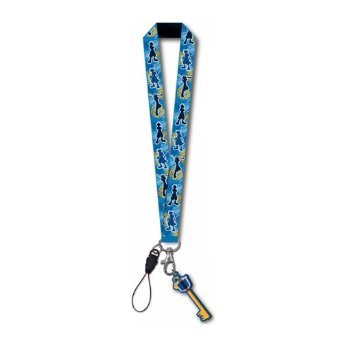 Disney Kingdom Hearts Lanyard Keyring with Sora's Sword Lasercut Dangle