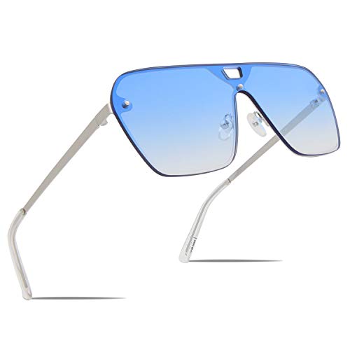 rimless mirrored sunglasses