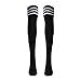 Voberry Autumn Retro Knee High Tube Thigh High Socks Over Knee Girls Football Socks (Back)