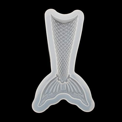 Keahup Mold, Fish Tail Resin Silicone Mold Baking Cake Decor Jelly Soap Jewelry Fondant Tools 2#