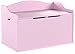 KidKraft Austin Wooden Toy Box/Bench with Safety Hinged Lid - Pink, Gift for Ages 3+, Amazon Exclusive