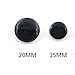 Funcoo 11 pcs Metal Blazer Button Vintage Antique Suits Button Set for Blazer, Suits, Sport Coats, Uniform, Jacket (Black+Silver)