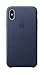 Apple MQTC2ZM/A iPhone X Leather Case - Midnight Blue