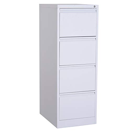 Vinsetto 4 Drawers Vertical Filing Cabinet Steel Storage Shelf
