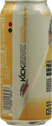 MOUNTAIN DEW KICKSTART , PINEAPPLE ORANGE MANGO, 16 FL OZ