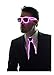 NEON NIGHTLIFE Light Up Neck Tie Men's Fiber Optic Novelty Lighted, Pink