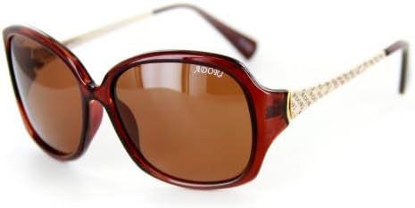 "Adori92033" Elegant Polarized Sunglasses (Brown w/Amber Lens)