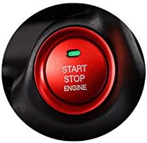 Car Interior Console Engine Start Push Button Switch Cover Trim For Mazda 3 CX-5 CX-3 CX-4 Axela 2014-2017 (Red)