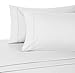Amazon Brand – Pinzon 300 Thread Count Organic Cotton Bed Sheet Set - Queen, White