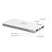 Power Bank, Wotmic 10000mAh Portable External Battery Charger Two-outputs Fast Charging Lightweight Battery Pack Snow White
