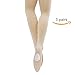 MANZI Women's Solid Color Comfortable Convertible Ballet Tights 3 Pairs Pack (women S/M,Nude)