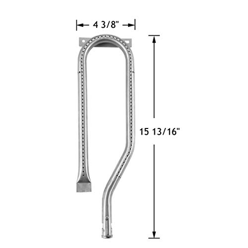 YIHAM KB867 Gas Grill Burner Replacement for Jenn-air Grill Parts 720-0336, 720-0337, 720-0339, 730-0336, 740-0142, Nexgrill BBQ Models, 15 13/16 inch x 4 3/8 inch, Stainless Steel, Set of 3 - Thumbnail 2
