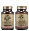 Solgar Folate - 800 mcg - 100 Tablets (Quantity of 2)