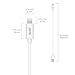 Lightning Cable, [Apple MFi Certified] JOTO Lightning to USB Cable (6.6ft 2m long), Data Sync Charge Cable for iPhone 6S 6 Plus 6, iPad Pro, Air 2, mini 4, iPod touch 5 6th gen, nano 7th gen (White)