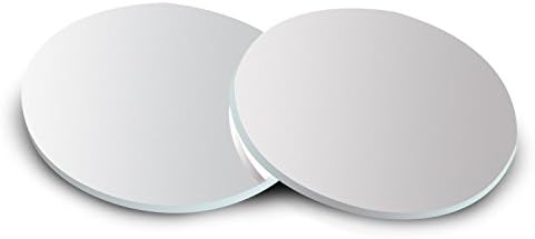 Blind Spot Mirrors, Round Shape 360 Degree Rotate Sway Adjustabe, Mobyson HD Glass Convex (Low Curvature) Frameless Stick On Lens (Pack of 2)