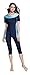 Ababalaya Womens' Color Block Moderate Cover 2 Piece Swimsuit Burkini