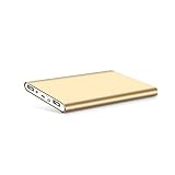 Polanfo Power Bank Universal Ultra Compact 8000mAh External Battery for Smartphone & Tablets- Gold
