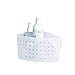 mDesign Suction Bathroom Shower Caddy Basket for Shampoo, Conditioner, Soap - Clear