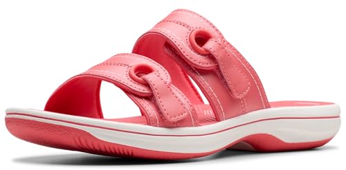 Clarks Women Breeze Maye Bright Coral Synthetic 12 Medium at Amazon