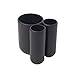 Umbra - 023271-040 Touch Toothbrush Toothpaste Modern Bathroom Storage Organizer Holders Stand Rack with Multi-Functional 3 Slots and Dividers-Doesn't Wobble or Fall Over, 3 ½ x 3 x 4 inches, Black
