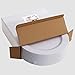 I00000 50Pcs White Plastic Dinner Plates 10.25 Inch, Premium Disposable Party Plates, Safe and Reusable, Heavy Duty Plastic Plates Perfect for Wedding & Party