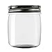 novelinks 8 oz Clear Plastic Jars with Screw-On Lids - BPA-Free Refillable Storage Containers for Slime, Spices, Crafts, Kitchen & Home Organization (16 Pack,Black)