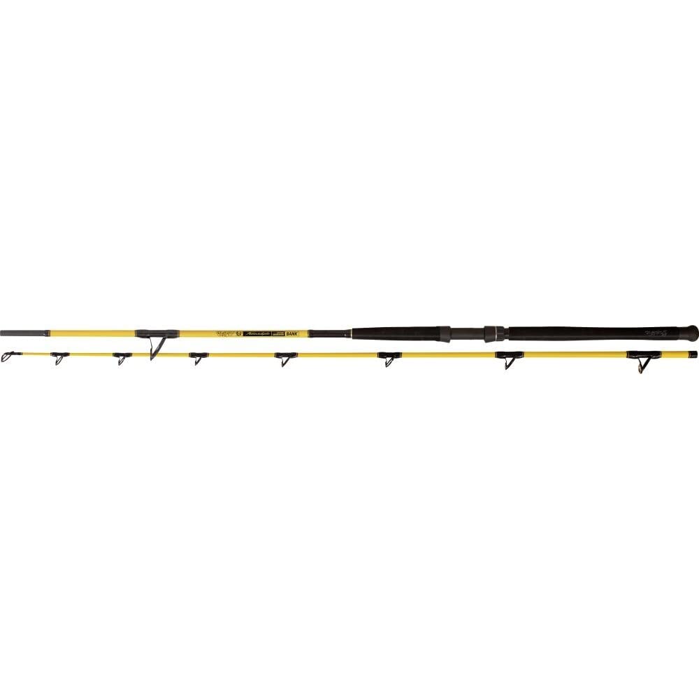 Black Cat Premium Catfish Rod Freestyle Bank Fishing Rod with Fuji Reel Holder Catfish Fishing, Black/Yellow, 2.80 m