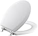 Kohler Triko round-front toilet seat with Polished Chrome hinges