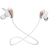 KONCEN Bluetooth Headphones Wireless Running Earphones Noise Cancelling Sweatproof Headset with microphone 8 Hours Playtime for iPhone 7/Plus 6S Samsung Galaxy S7 Edge and Android Phones (Rose Gold)