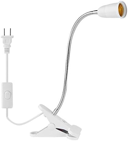 JADEER E27 Lamp Bulb Can Rotate Cable Lamp Holder Dlip-type Flexible Cable Desk Lamp Plant Grow Lamp