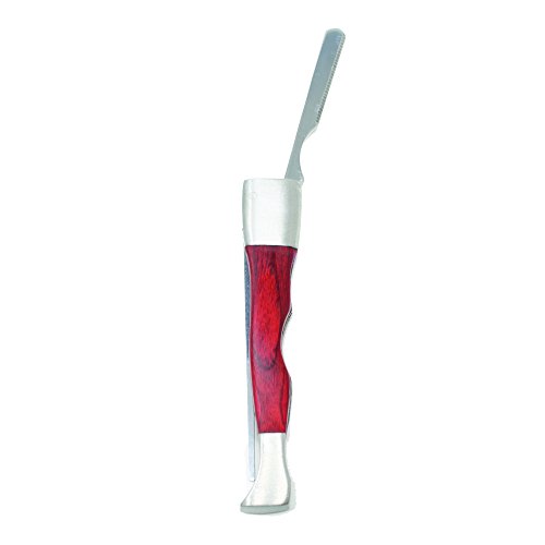 3-n-1 Tobacco Pipe Tool - Rosewood and Stainless Steel. 3 in 1 Tool Features a Pipe Chamber Reamer, Bowl Spike and Reinforced Tamper (Red) - Thumbnail 3