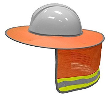 Hi vis full brim sunshade - orange