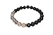 Mana Vibes Lava Rock and Grey Agate Essential Oil Beaded Diffuser Bracelet, Unisex Essential Oil Jewelry, 8mm Bead Size, Yoga Jewelry