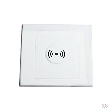 MagiDeal 6pcs Sprachsteuerung Akustikschalter Sound Lichtschalter Schallsensor Lichtsensor für Korridor Garage