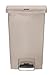 Rubbermaid Commercial Products STREAMLINE Plastic Front Step Step-On-Trash/Garbage Can/Bin, 13 GAL, Beige, for Doctor's Office/Hospitals/Healthcar