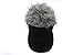 Flair Hair Sun Visor Cap with Fake Hair Wig Novelty Baseball Cap Black Grey