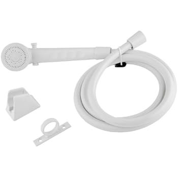 Dura Faucet DF-SA130-WT RV Shower Head and Hose Kit (White)