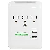 RND 3.4 Amp fast charging station with 3 AC outlets and 2 USB ports