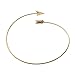 SENFAI Arrow Bangle Adjustable Wire Wrapped Bracelet Simple Style (Gold)