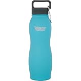 Healthy Human Curve Water Bottles - Cold 24 Hours Hot 12 Hours. Stainless Steel Double Walled Vacuum Insulated Thermos Flask with Carabiner & Hydro Guide