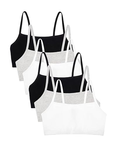 Fruit of the Loom Women's SPAG Sports Bra, White/Heather Gray/Black, 42 (Pack of 6)