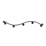Spectrum Diversified Sweep Wall Hook Rack, 5 Hook Single Rack, Black